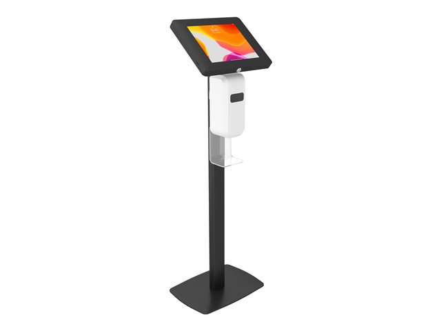 CTA Thin Profile Floor Stand w/ Sanitizing Dispenser & Security Enclosure - stand - for tablet - black