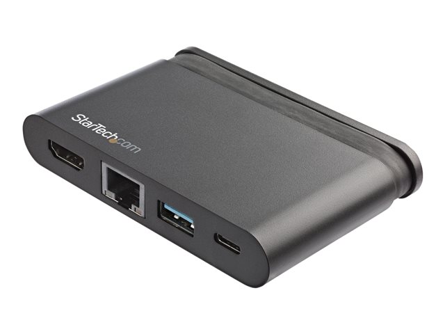 StarTech.com USB C Multiport Adapter, USB-C Travel Mini Dock to 4K HDMI with 100W PD 3.0 Pass-Through, USB-A USB-C, Gigabit Ethernet, Portable USB 3.0 Type-C Dock with 100W Power Delivery - Mac, Windows, Chrome (DKT30CHCPD) - docking station - USB-C - 1Gb