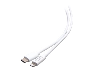 C2G 6ft (1.8m) USB-C Male to Lightning Male Sync and Charging Cable - White - Lightning cable - Lightning / USB - 1.83 m