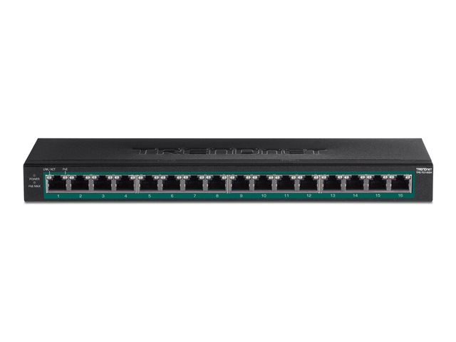 TRENDnet TPE TG160H - switch - 16 ports - rack-mountable - TAA Compliant