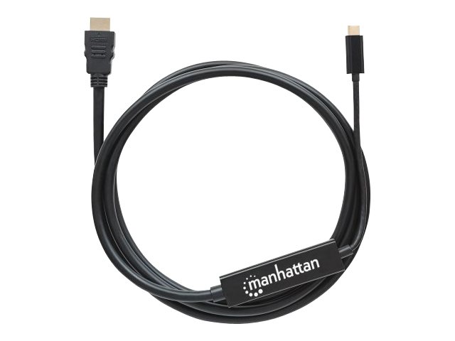 USB-C TO HDMI CABLE 2M- MALE/MALE 4K/60HZ BLACK POLYBAG
