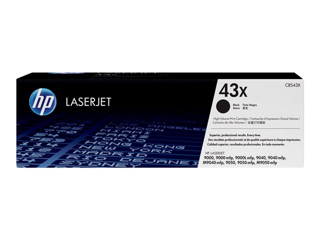 HP 43X - C8543X - 1 x Black - Toner cartridge - High Yield - For LaserJet 9000, 9040, 9050, M9040, M9050