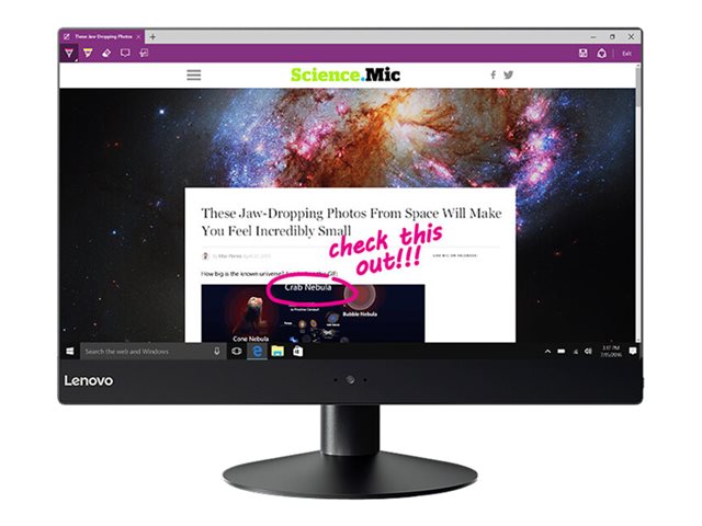Lenovo V510z - all-in-one - Core i5 7400T 2.4 GHz - 8 GB - SSD 256 GB - LED 23" - UK
