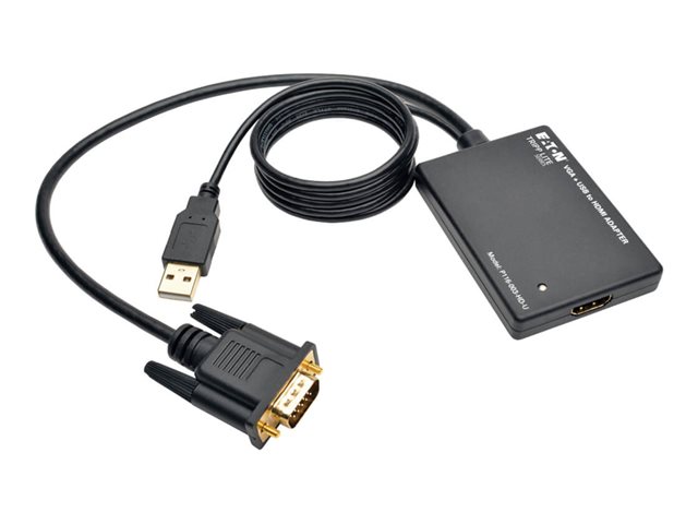 Eaton Tripp Lite Series VGA to HDMI Component Adapter Converter with USB Audio Power VGA to HDMI 1080p - video converter - black