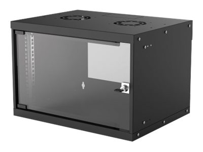 NETWORK CABINET WALL MOUNT 6U- (BASIC) 400MM BLACK FLATPACK
