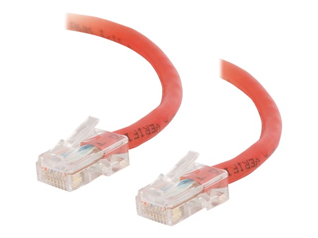 C2G Cat5e Non-Booted Unshielded (UTP) Network Crossover Patch Cable - crossover cable - 2 m - red
