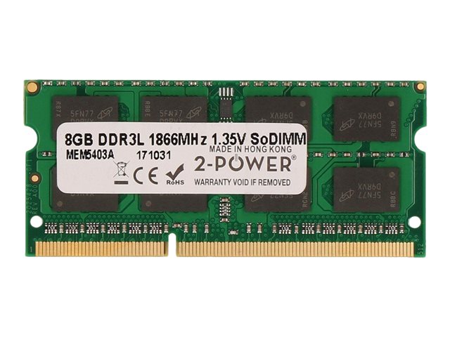 2-Power - DDR3L - module - 8 GB - SO-DIMM 204-pin - 1866 MHz / PC3L-14900 - unbuffered