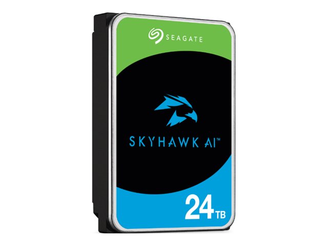 Seagate SkyHawk AI ST24000VE002 - Hard drive - 24 TB - internal - 3.5" - SATA 6Gb/s - buffer: 512 MB - with 3 years Seagate Rescue Data Recovery