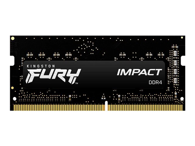 Kingston FURY Impact - DDR4 - module - 32 GB - SO-DIMM 260-pin - 3200 MT/s / PC4-25600 - CL20 - 1.2 V - unbuffered - non-ECC - black