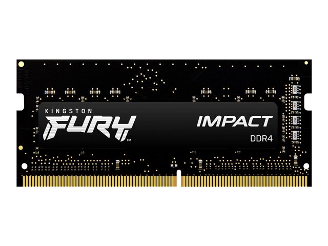 Kingston FURY Impact - DDR4 - kit - 16 GB: 2 x 8 GB - SO-DIMM 260-pin - 3200 MT/s / PC4-25600 - CL20 - 1.2 V - unbuffered - non-ECC - black