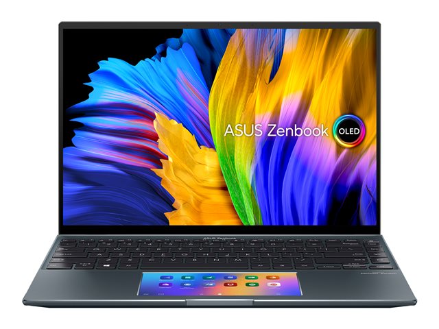 ASUS ZenBook 14X OLED UX5400EA-KN232W - 180-degree hinge design - Intel Core i7 1165G7 / 2.8 GHz - Win 11 Home - Iris Xe Graphics - 16 GB RAM - 1 TB SSD (32 GB SSD cache) NVMe - 14" OLED touchscreen 2880 x 1800 (WQXGA+) @ 90 Hz - Wi-Fi 6 - pine grey