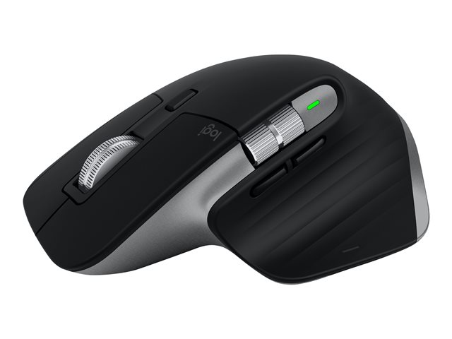 Logitech Master Series MX Master 3S for Mac - Mouse - ergonomic - optical - 7 buttons - wireless - 2.4 GHz, Bluetooth - space grey - for Apple MacBook