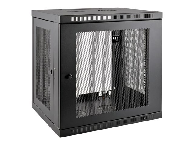Eaton Tripp Lite Series 12U Wall Mount Rack Enclosure Server Cabinet Low Profile Deep - Rack cabinet - wall mountable - black - 12U - 19"