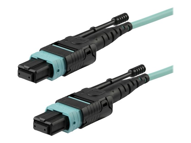 Startech MTP Fiber Optic Cable - 30 ft / 10m - OM3 - 40Gb - Push / Pull Tab - Plenum - MPO / MTP Connector - Fiber Patch Cable (MPO12PL10M) - Network cable - MTP/MPO multi-mode (F) push/pull to MTP/MPO multi-mode (F) push/pull - 10 m - 10 m - fibre optic
