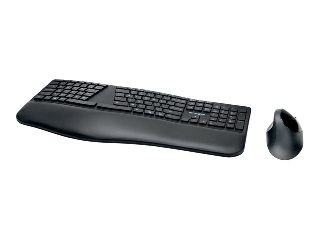 Kensington Pro Fit Ergo Wireless Keyboard and Mouse - keyboard and mouse set - UK - black