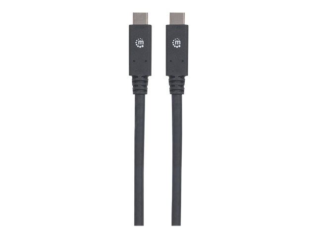 USB-C CABLE 2M MALE/MALE- 5GBPS (USB 3.0) BLACK POLYBAG