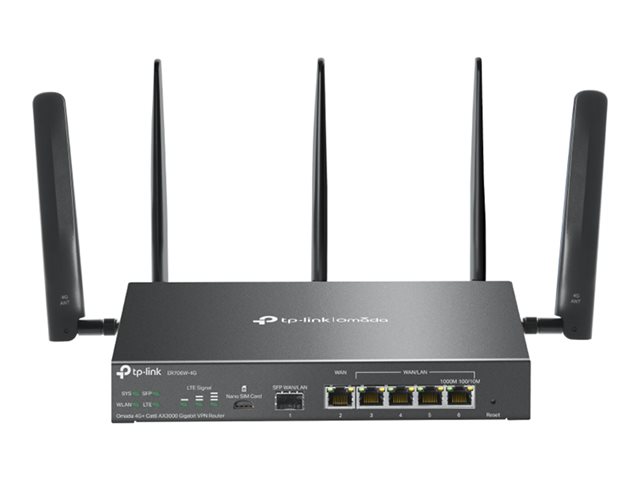 TP-Link Omada ER706W-4G V1 - wireless router - WWAN - Wi-Fi 6 - 4G - desktop, wall-mountable