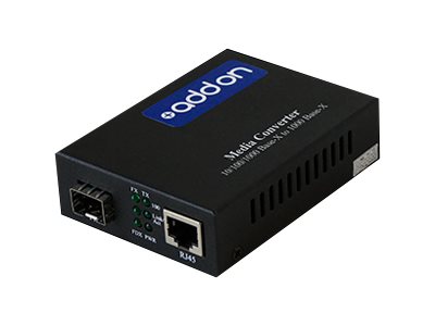 AddOn 1Gbs 1 RJ-45 to 1 SFP Media Converter - fibre media converter - 1GbE