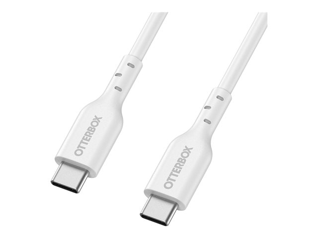 OtterBox - USB cable - USB-C (M) to USB-C (M) - USB 2.0 - 3 A - 1 m - Fast Charging - white