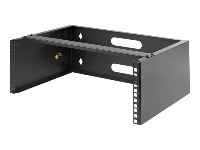 Startech 4U Wall Mount Rack, 19" Wall Mount Network Rack, 13.78 inch Deep (Low Profile), Wall Mounting Patch Panel Bracket for Network Switches, IT Equipment, 44lb (20kg) Capacity - Network Equipment Rack (WALLMOUNT4) - Network device mounting bracket - w