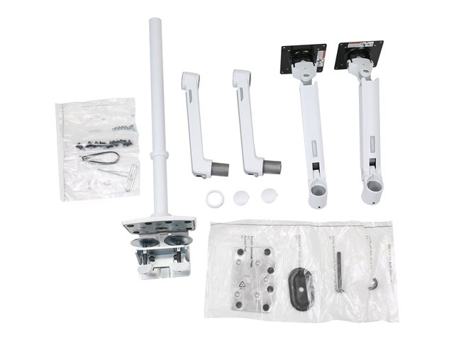 Ergotron LX Dual Stacking Arm Tall Pole - Desk mount for 2 LCD displays - aluminium - white - screen size: up to 40"