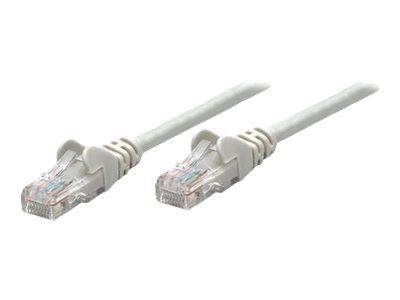 Intellinet Network Patch Cable, Cat6, 5m, Grey, Copper, U/UTP, PVC, RJ45, Gold Plated Contacts, Snagless, Booted, Lifetime Warranty, Polybag - patch cable - 5 m - grey