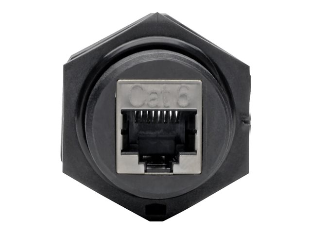 Eaton Tripp Lite Series RJ45 Bulkhead Coupler for Cat5/Cat6, Female to Female, Shielded, Industrial, Dust Cap - IP68, TAA - modular insert (coupling) - TAA Compliant