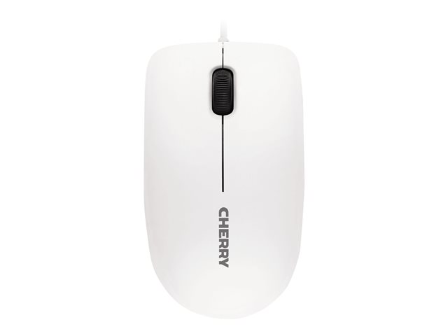 CHERRY MC 1000 - Mouse - right and left-handed - optical - 3 buttons - wired - USB - white (top), black base