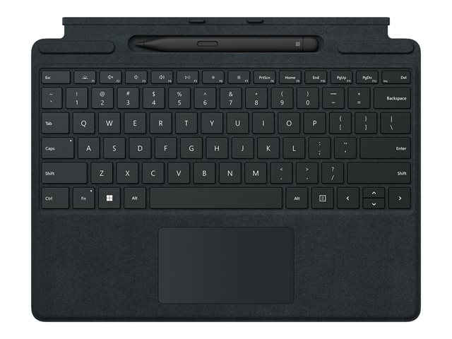 Microsoft Surface Pro Signature Keyboard - Keyboard - with touchpad, accelerometer, Surface Slim Pen 2 storage and charging tray - QWERTZ - German - black - commercial - with Slim Pen 2 - for Surface Pro 8