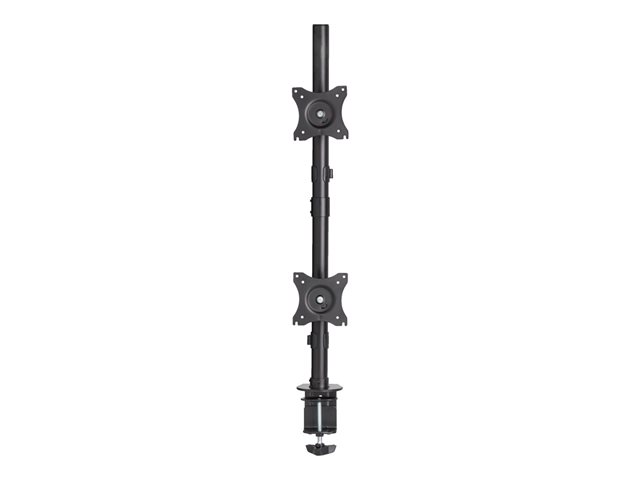 DUAL VERT MON DESK STAND/CLAMP FOR 15IN TO 27IN FLAT-SCREEN MO