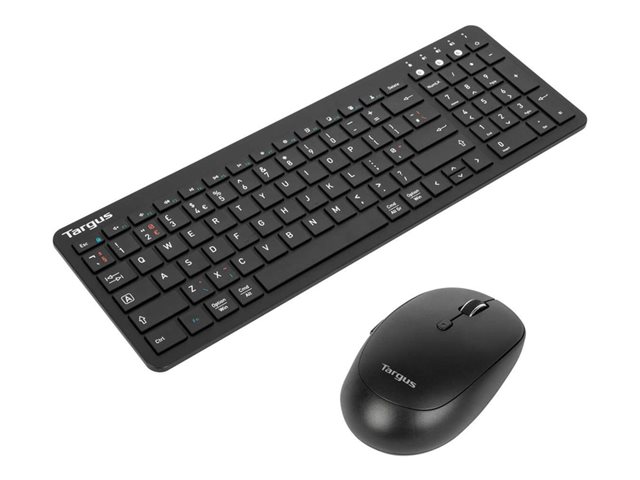 Targus - keyboard and mouse set - antimicrobial universal midsize comfort multi-device bundle - QWERTY - UK - black Input Device