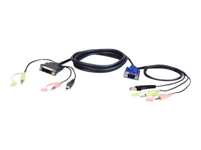 ATEN 2L-7DX3U - keyboard / mouse / video / audio cable - 3 m