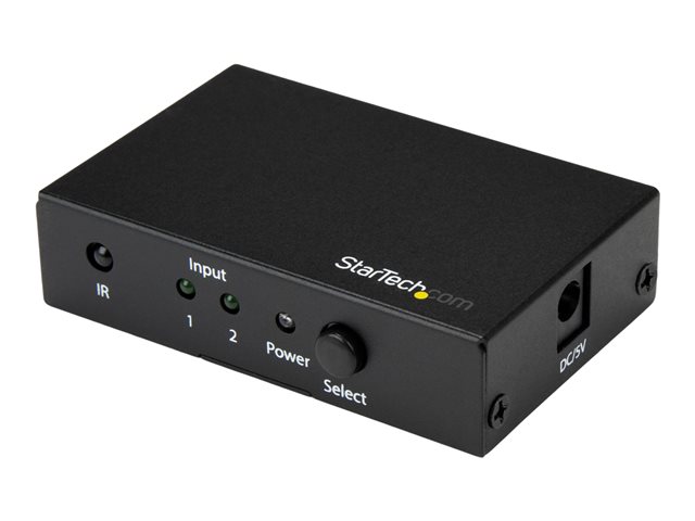 StarTech.com 2 Port HDMI Switch - 4K 60Hz - Supports HDCP - IR - HDMI Selector - HDMI Multiport Video Switcher - HDMI Switcher (VS221HD20) - video/audio switch - 2 ports