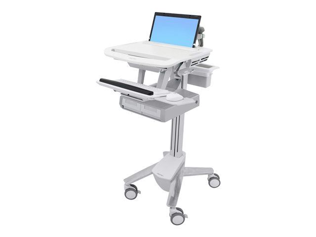 Ergotron StyleView Laptop Cart, 2 Drawers - Cart - open architecture - for notebook / PC equipment - aluminium, zinc-plated steel, high-grade plastic - screen size: up to 17.3"