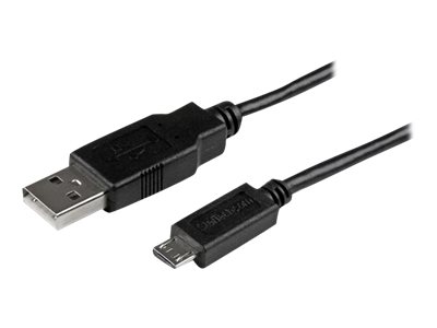 StarTech 1m Mobile Charge Sync USB to Slim Micro USB Cable M/M - USB cable - Micro-USB Type B (M) to USB (M) - USB 2.0 - 1 m - black