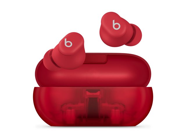 Beats Solo Buds - True wireless earphones with mic - in-ear - Bluetooth - transparent red