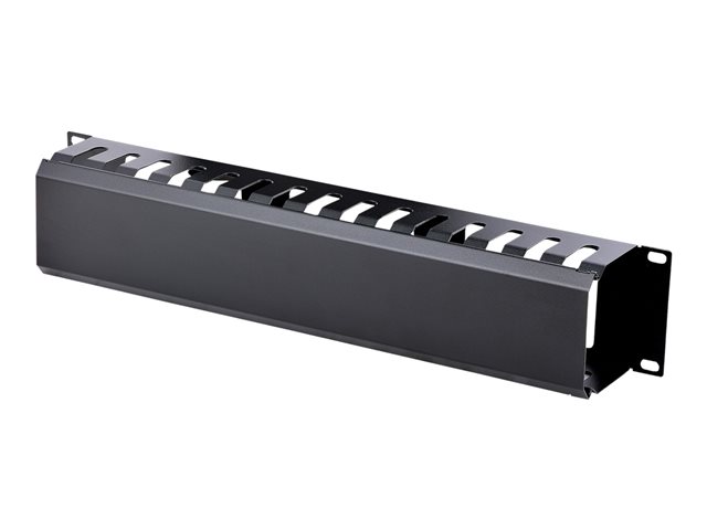 StarTech.com Server Rack Cable Management - 2U Horizontal - Cable Duct Raceway Panel with Cover (CMDUCT2U2) - rack cable management panel - 2U