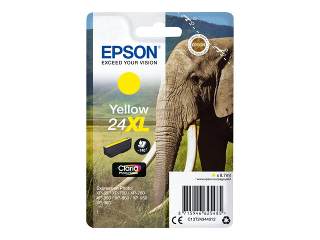 Epson 24XL - XL - yellow - original - ink cartridge