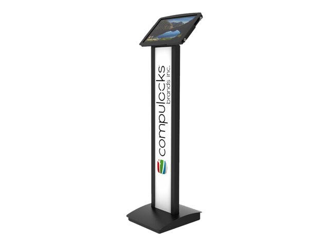 Compulocks BrandMe Surface Pro 7 / Galaxy TabPro S Floor Stand Black - Stand - for tablet - lockable - aluminium - black - floor-standing - for Microsoft Surface Pro (Mid 2017), Pro 3, Pro 4, Pro 6, Pro 7, Samsung Galaxy TabPro S