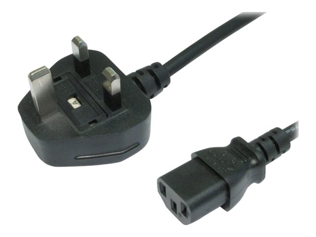 3m UK Plug to C13 Mains Lead - Black