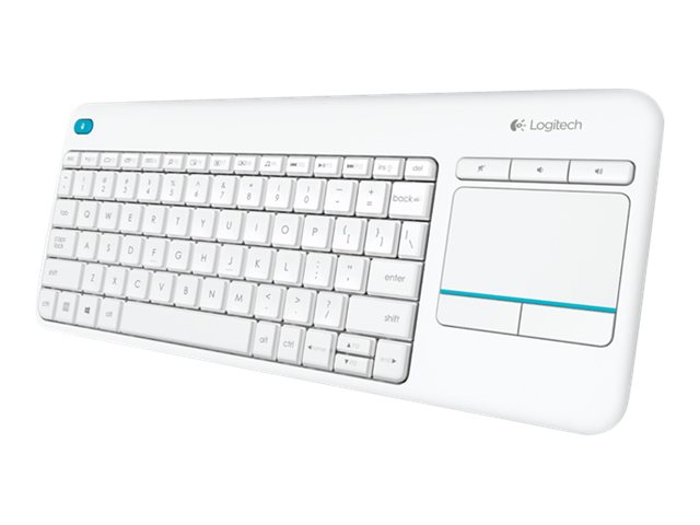 Logitech Wireless Touch Keyboard K400 Plus - keyboard - German - white Input Device
