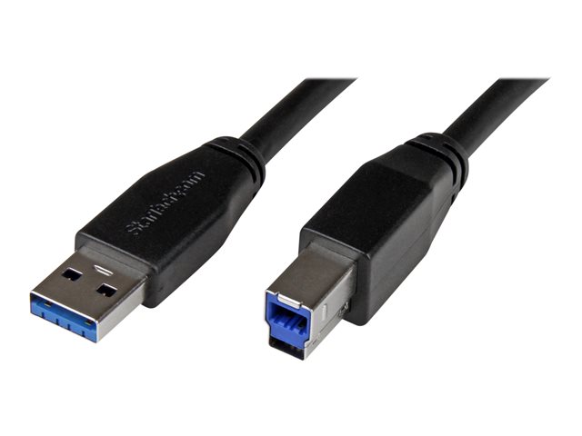 StarTech 30ft USB 3.0 USB-A to USB-B Cable - M/M - Active - USB Type-A to USB Type-B Cable - USB 3.1 Gen 1 (5 Gbps) Cable (USB3SAB10M) - USB cable - USB Type B (M) to USB Type A (M) - USB 3.0 - 10 m - molded - black