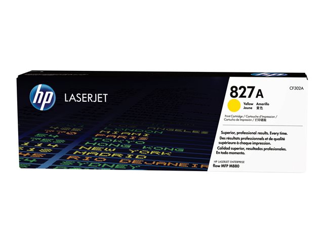HP 827A - CF302A - 1 x Yellow - Toner cartridge - For Color LaserJet Enterprise flow MFP M880z, flow MFP M880z+
