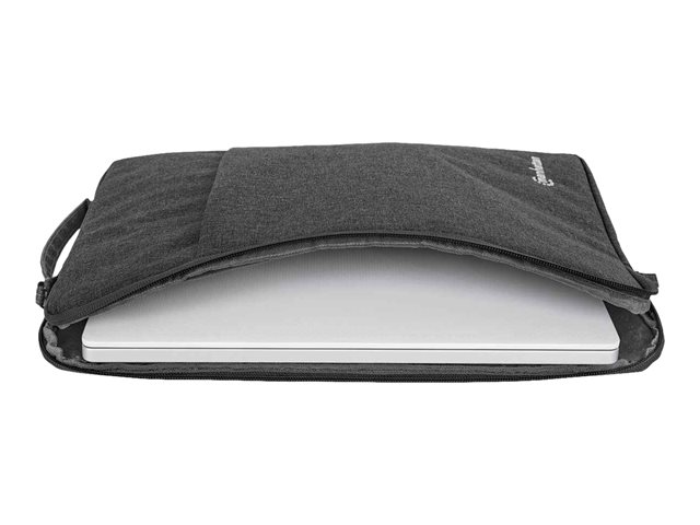 SEATTLE LAPTOP SLEEVE 15.6IN- GREY FRONT POCKET PADDED SOFT