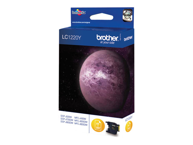 Brother LC1220Y - Yellow - original - blister with acoustic / electromagnetic alarm - ink cartridge - for Brother DCP-J525W, DCP-J725DW, DCP-J925DW, MFC-J625DW, MFC-J825DW, MyMio MFC-J825N