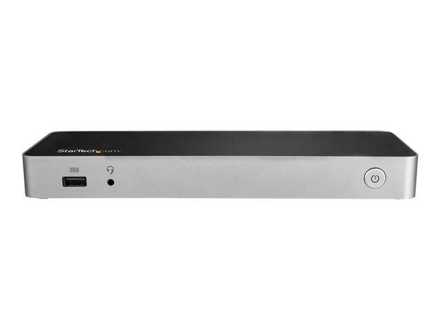 StarTech.com USB C Dock, Dual Monitor HDMI & DisplayPort 4K 30Hz, USB Type-C Laptop Docking Station 60W Power Delivery (PD), SD, 4-port USB-A 3.0 Hub, GbE, Audio, Thunderbolt 3 Compatible - USB 3.1 Gen 1 Dock (DK30CHDPPDUE) - Docking station - USB-C - HDM