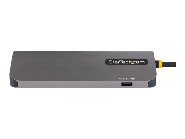 Startech USB C Multiport Adapter, 4K 60Hz HDMI Video, 3-Port 5Gbps USB-A 3.2 Hub, 100W Power Delivery Passthrough, GbE, USB Type-C Mini Travel Dock with Charging, 12in/30cm Cable - USB C Laptop Docking Station (127B-USBC-MULTIPORT) - Docking station - USB