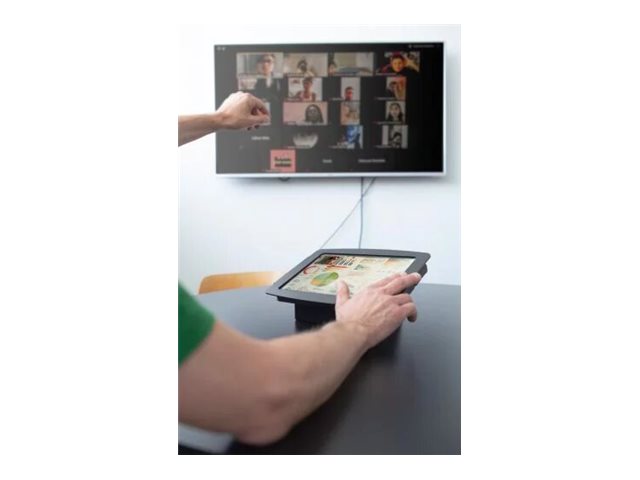 Compulocks iPad 10th-11th (A16) Gen Space Enclosure AV Conference Room Capsule Black - Stand - 25° viewing angle - for tablet - fixed - lockable - high-grade aluminium, steel - black - screen size: 10.9" - mounting interface: 100 x 100 mm - free-standing,