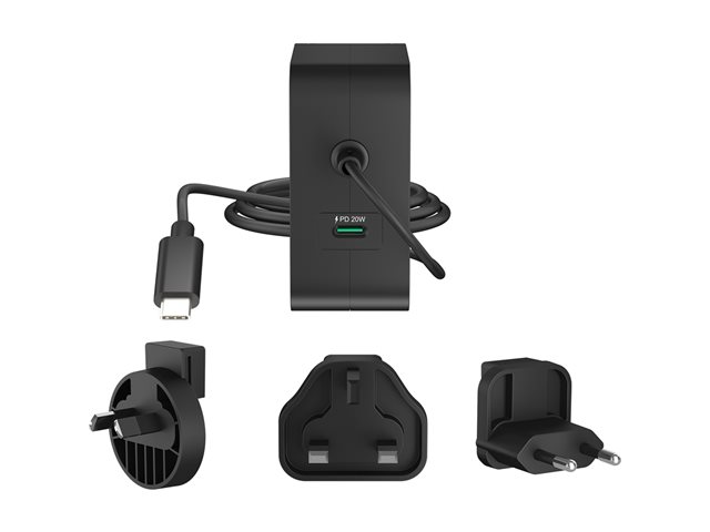102W GAN PD USB-C 2-PORT CHARGER CHANGEABLE AC PLUGS