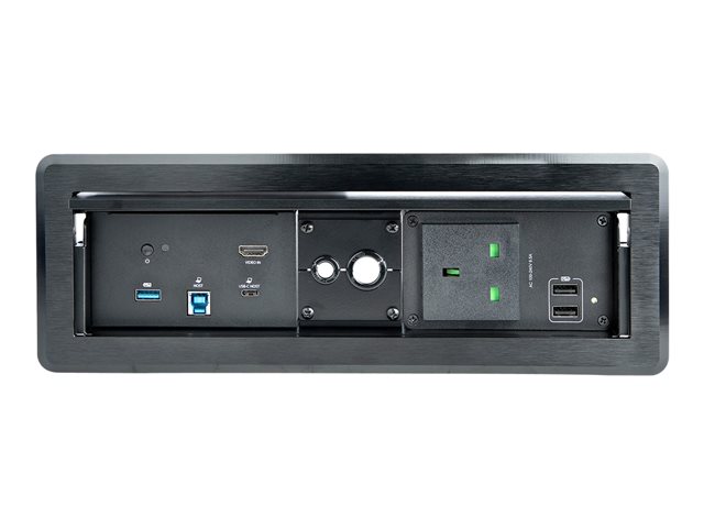 StarTech.com Conference Room Docking Station with Power/Charging, Table Connectivity AV Box, Universal USB-C Laptop Dock, 60W PD, 4K HDMI, USB Hub, Audio, 1x AC Outlet, 2xUSB Charge Ports - Works w/ Zoom & Teams (KITBXDOCKPUK) - Docking station - USB-C -